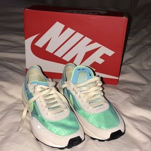 Brand new in Box Nike Waffle One. Color: light green w blue and cream. Size 6.5